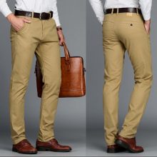 VOMINT Mens Pants Cotton Casual Stretch male trousers man long Straight High Quality 4 color Plus size pant suit 42 44 46