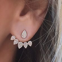 2019 New Crystal Flower Drop Earrings for Women Fashion Jewelry Gold Silver Rhinestones Earrings Gift for Party Best Friend
