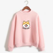 Women Harajuku Hoodies Cartoon Dog Shiba Inu Anime Printed Sweatshirt sudadera mujer moletom feminino Kawaii Pullover Top
