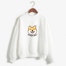Women Harajuku Hoodies Cartoon Dog Shiba Inu Anime Printed Sweatshirt sudadera mujer moletom feminino Kawaii Pullover Top