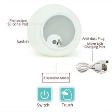 Silicone Touch Sensor LED Night Light For Children Baby Kids 7 Colors 2 modes Cat LED USB LED Night Lamp